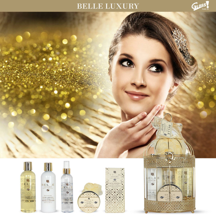 Coffret de bain cage au parfum délicat vanille tilleul - 6pcs
