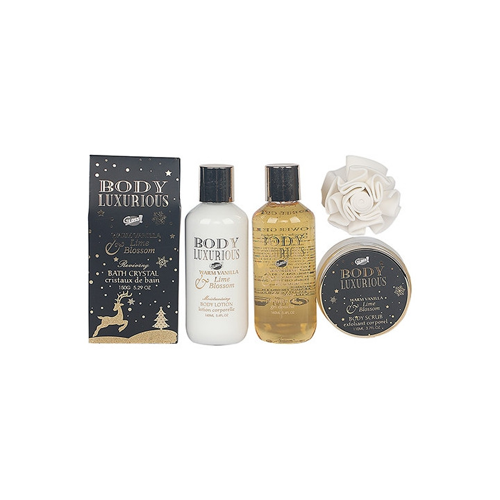 Panier gourmand de soins corporels - Vanille & Tilleul - Idée cadeau