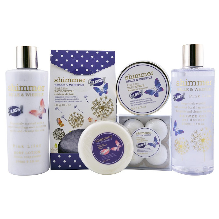 Coffret de bain au parfum délicat de lilas - 9pcs