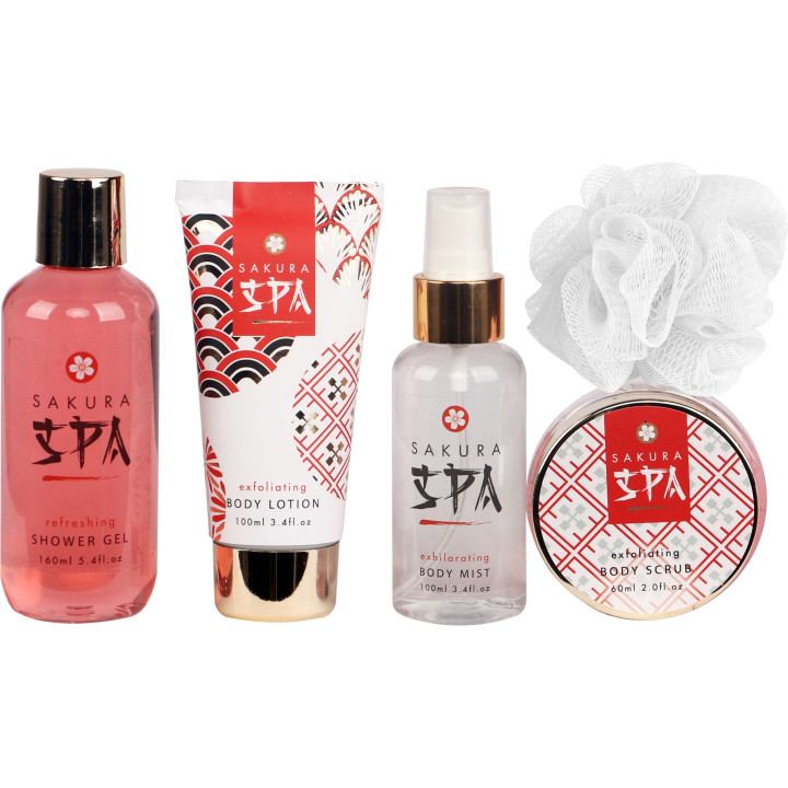 Coffret cadeau beauté - Set de bain - Grenade - Collection Sakura Spa