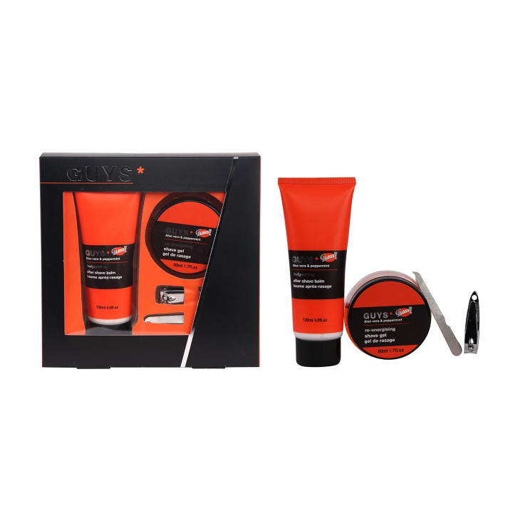Coffret de rasage  avec kit de manucure - Guys - Aloe Vera & Menthe