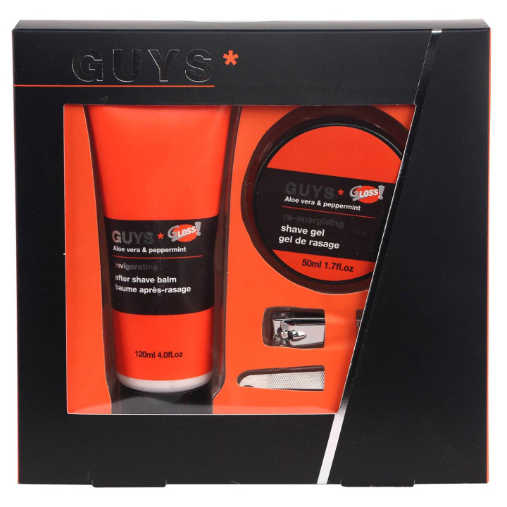 Coffret de rasage  avec kit de manucure - Guys - Aloe Vera & Menthe