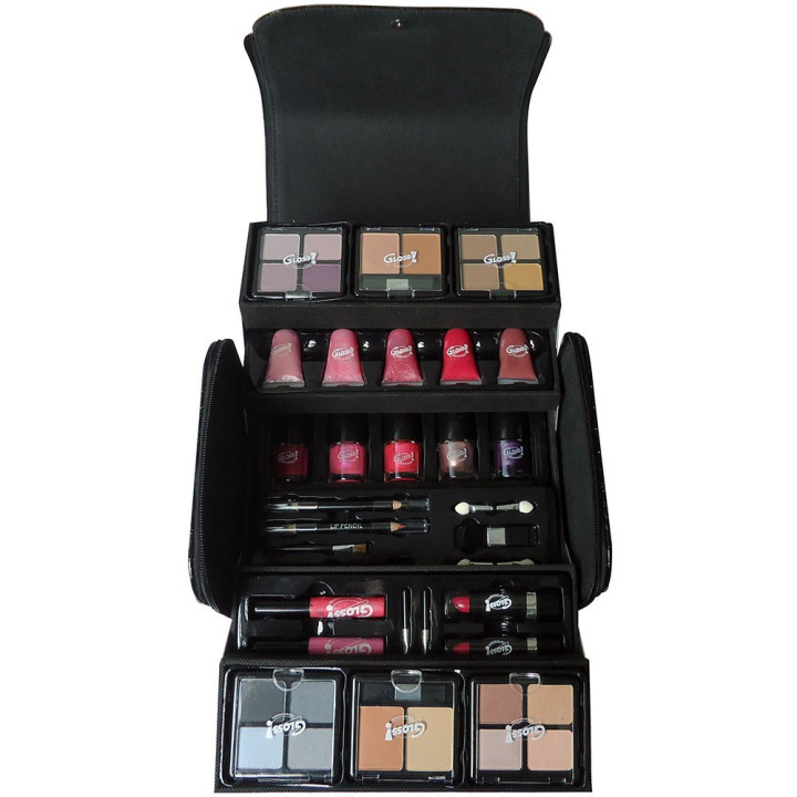 Mallette de maquillage Fashion noir - 44pcs
