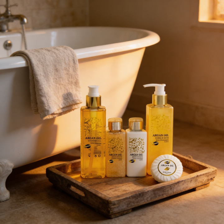 Coffret beauté de bain - Luxury - Huile Argan - Idée cadeau