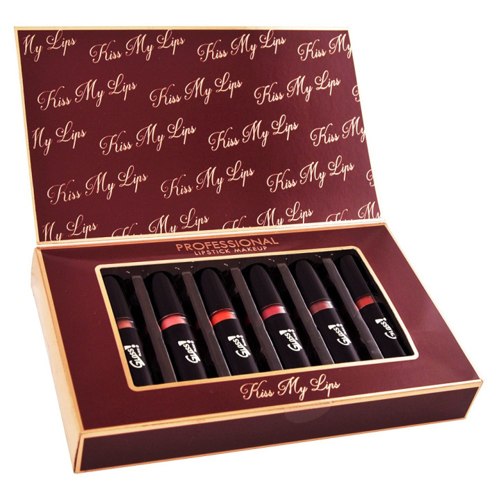 Kit de 6 rouges à lèvres mat- Collection Kiss Me Up