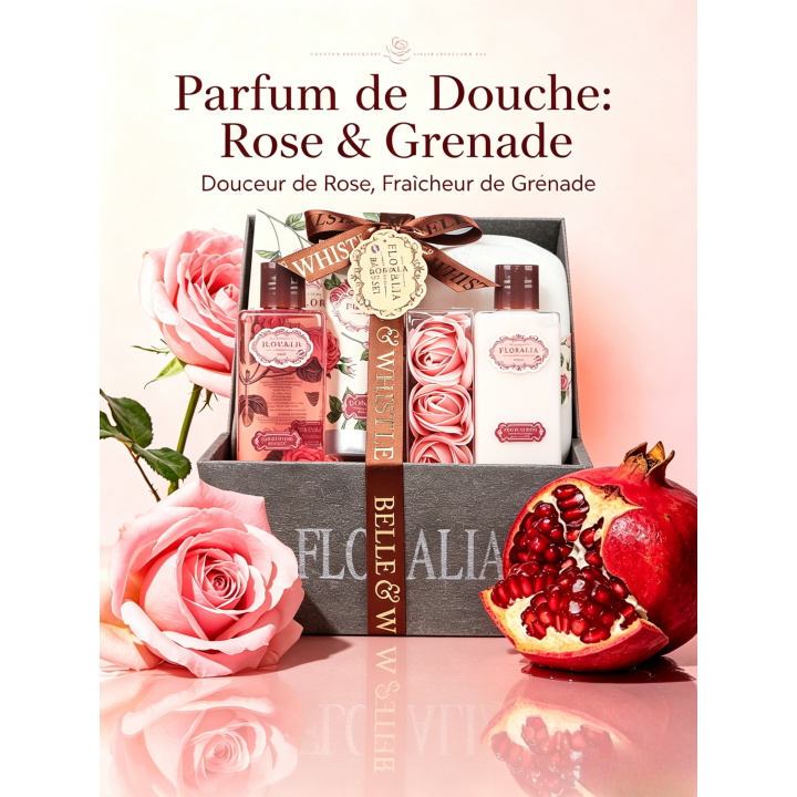 Corbeille de bain en Bois - Collection Floralia - Senteur Rose