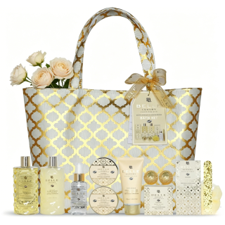 Coffret de bain au parfum délicat vanille tilleul - 12pcs