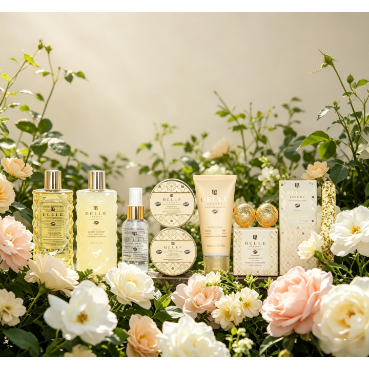 Coffret de bain au parfum délicat vanille tilleul - 12pcs