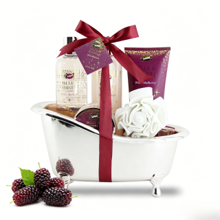 Coffret de bain - Baignoire de bain rose cuivrée - Mûre