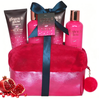 Coffret de bain au parfum fruité de grenade - 4pcs