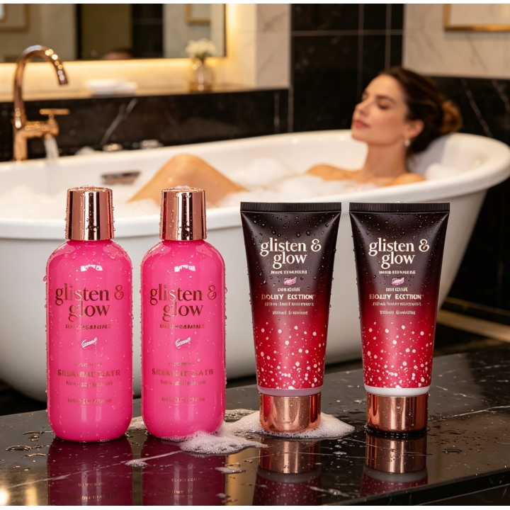 Coffret de bain au parfum fruité de grenade - 4pcs