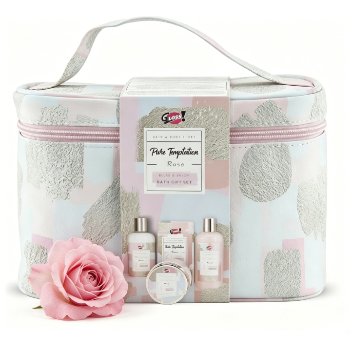 Coffret cadeau de beauté et bien-être pour le bain à la rose - Vanity