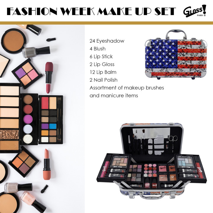 Mallette de maquillage XXXL - Design USA Fashion Victim