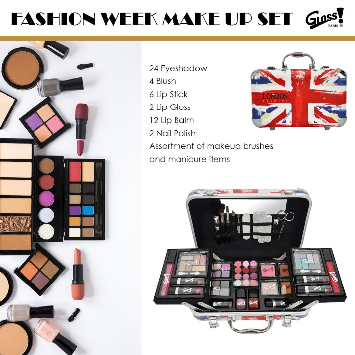 Mallette de maquillage XXXL - Design UK Flag Paint