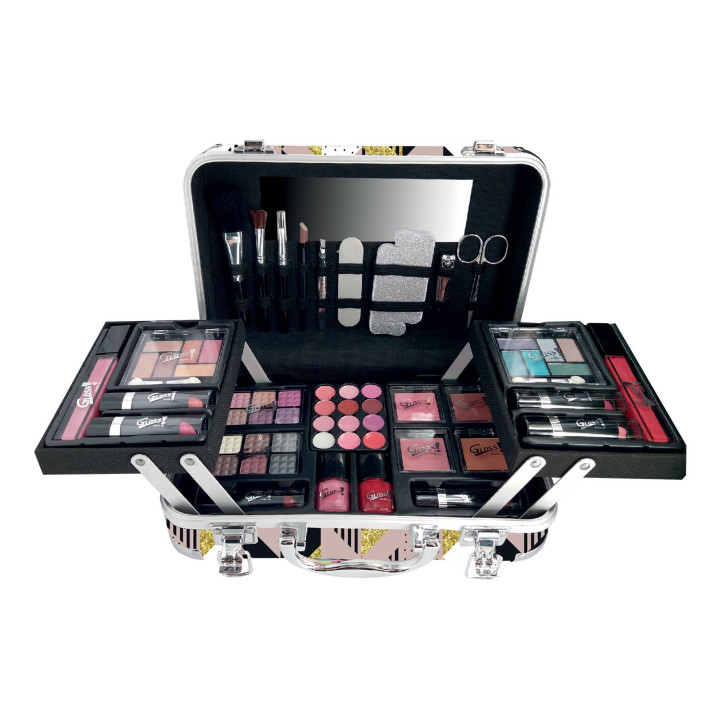 Mallette de maquillage XXXL avec accessoires de manucure - Modern Glam