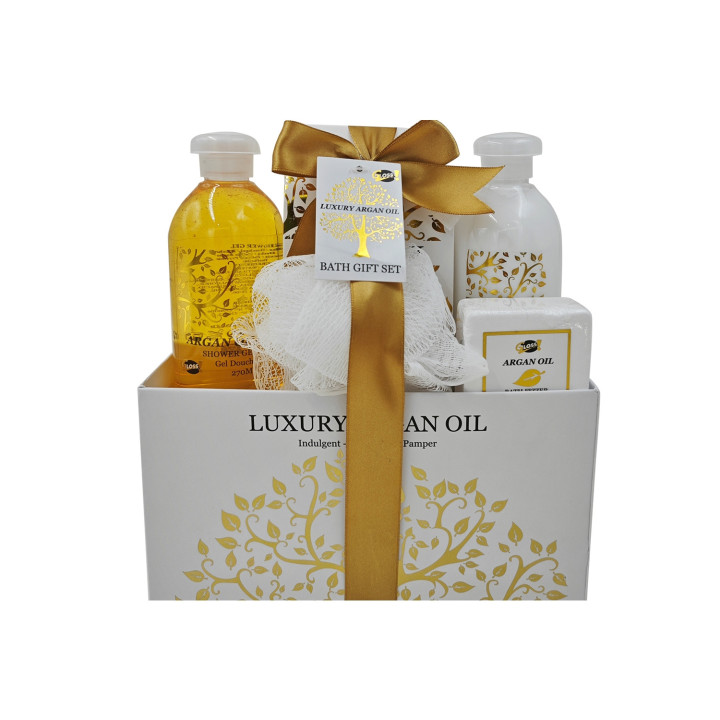 Coffret Cadeau - Corbeille de Bain - Argan Oil - 5pcs