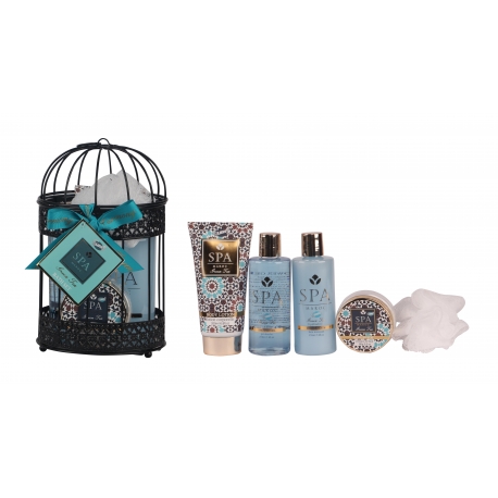 Coffret bien-être de bain format Cage d'oiseaux - SPA Maroc - Thé vert