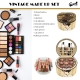 Mallette de maquillage Vintage marron - 36pcs
