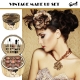 Mallette de maquillage Vintage marron - 36pcs