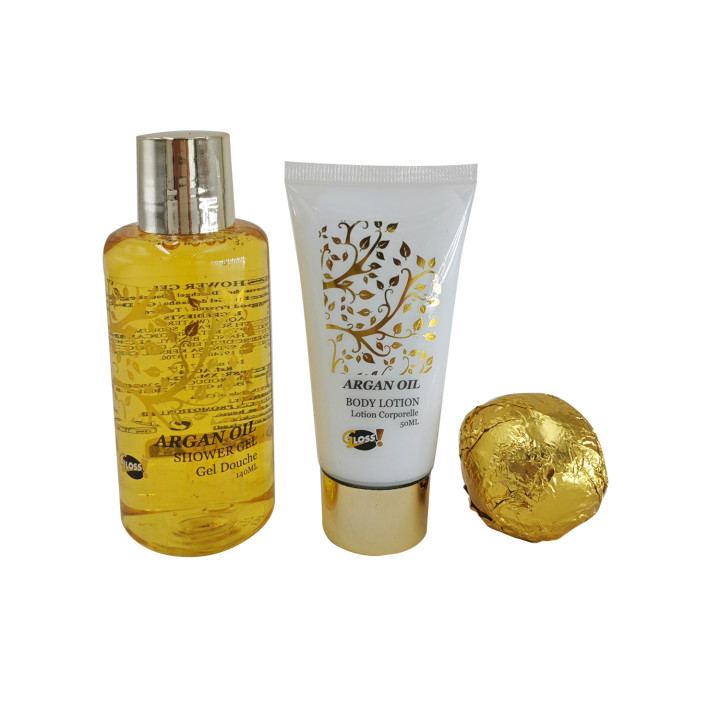 Set de bain avec boule effervescente - Huile d'argan
