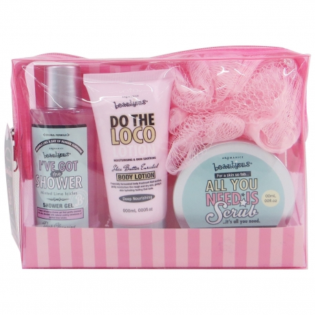 Coffret de bain au parfum de karité vanille et menthe - 4pcs