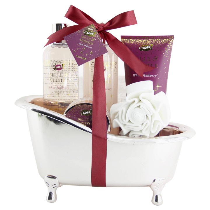 Coffret de bain - Baignoire de bain rose cuivrée - Mûre