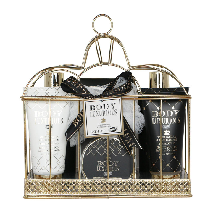 Coffret beauté de bain au parfum Vanille Tilleul - 7pcs