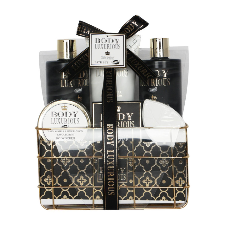 Coffret de bain au parfum délicat vanille tilleul - 6pcs