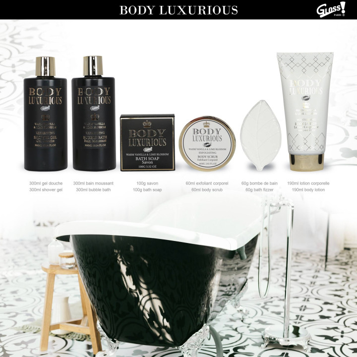 Coffret de bain au parfum délicat vanille tilleul - 6pcs