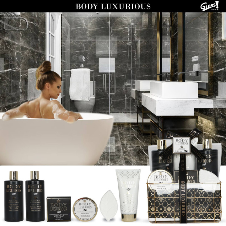 Coffret de bain au parfum délicat vanille tilleul - 6pcs