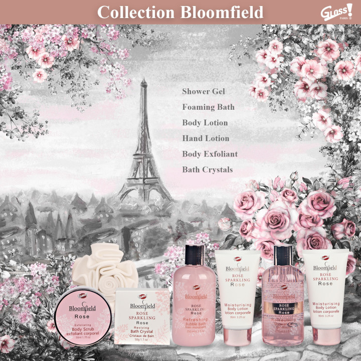 Coffret cadeau soins de beauté - Collection Bloomfield - Rose