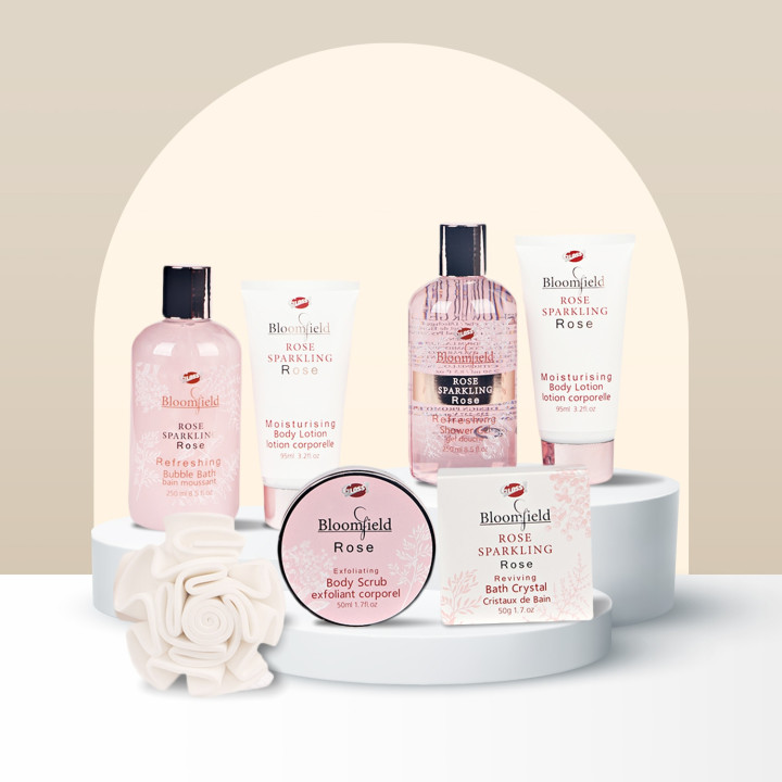 Coffret cadeau soins de beauté - Collection Bloomfield - Rose