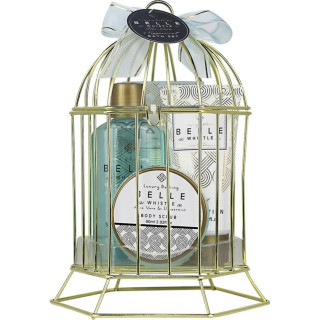 Belle & Whistle Blue - Cage de Bain Hexagonale Métallique - 4pcs