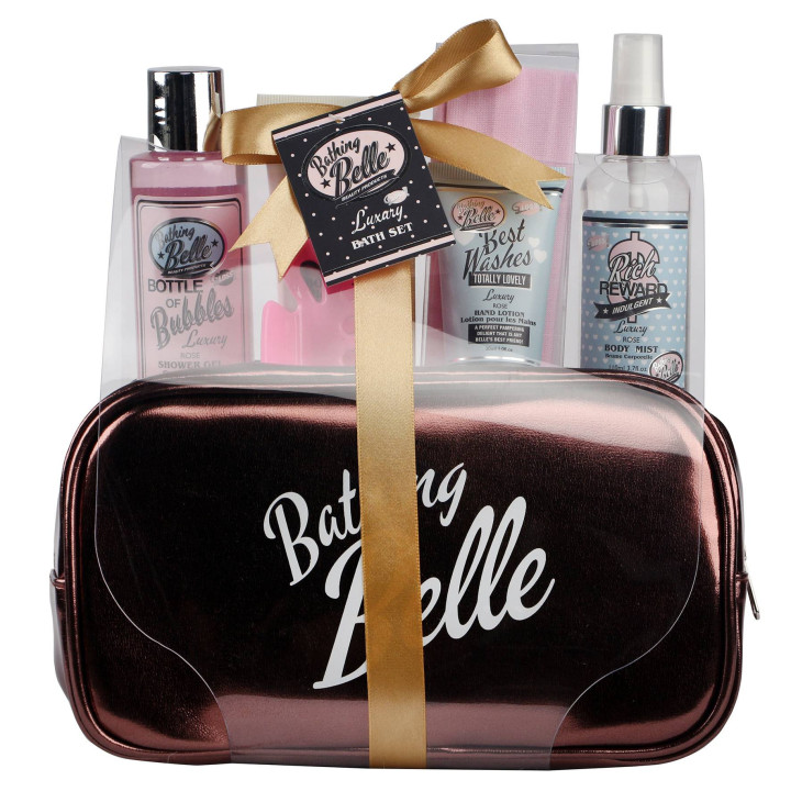 Coffret beauté & bain avec accessoires de cheveux - Rose - Idée cadeau