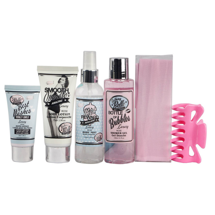 Coffret beauté & bain avec accessoires de cheveux - Rose - Idée cadeau