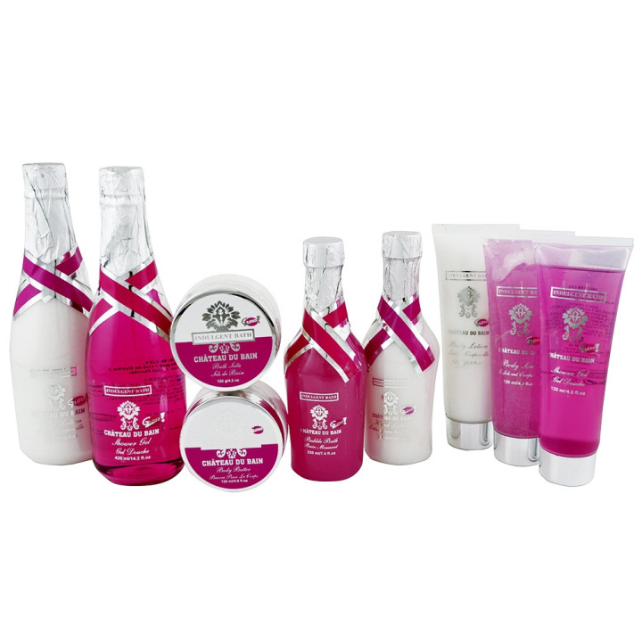 Coffret de bain Premium pour femme - Seau orange - Lys et Freesia
