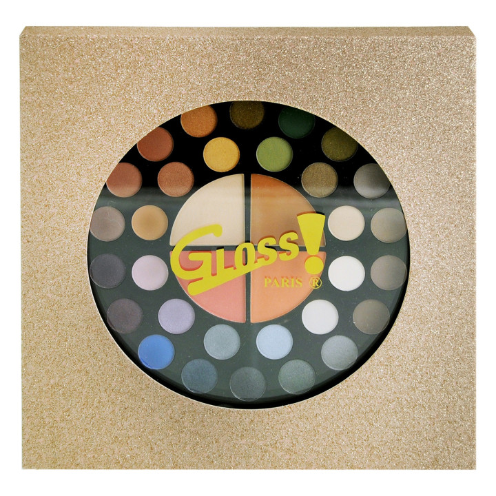 Palette de maquillage Cadran Rond noir - 58pcs
