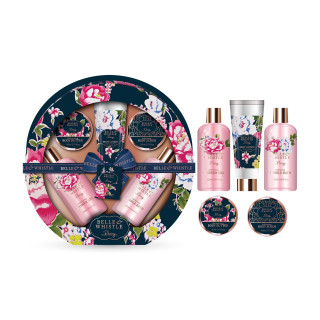 Coffret de bain rond au parfum délicat de pivoine - 5pcs