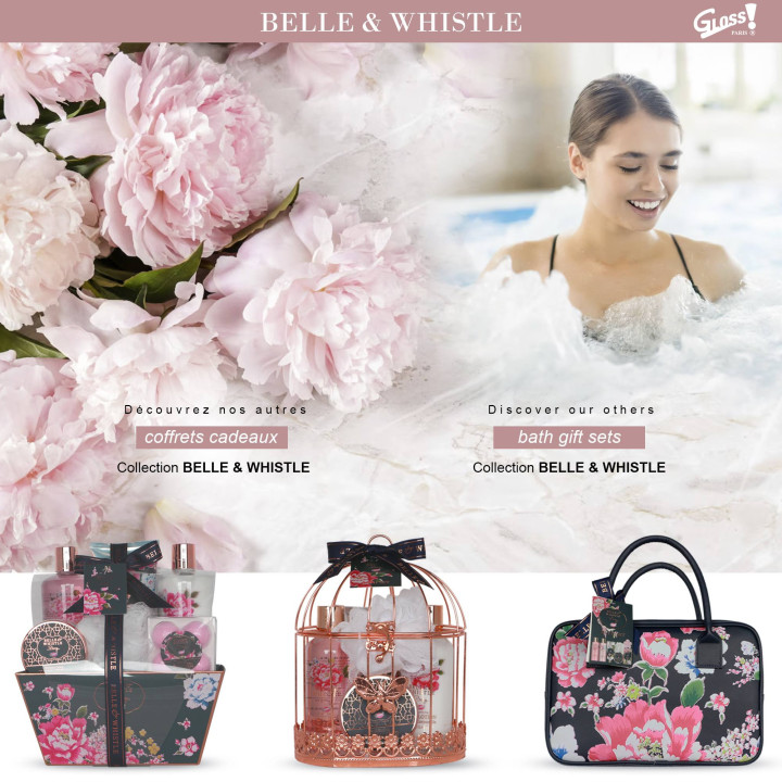 Coffret de bain rond au parfum délicat de pivoine - 5pcs