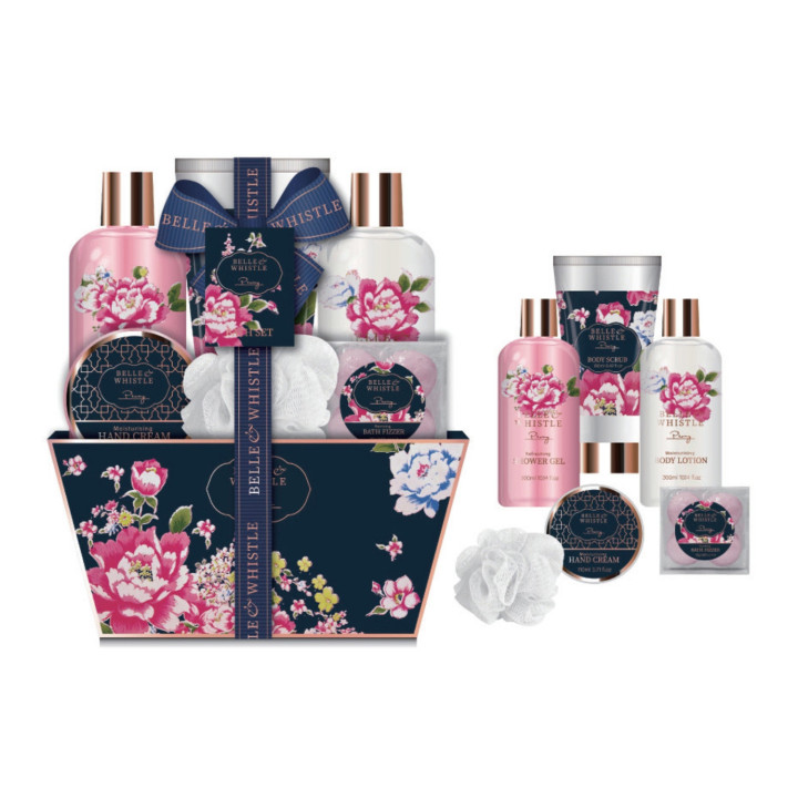 Coffret de bain au parfum délicat de pivoine - 9pcs