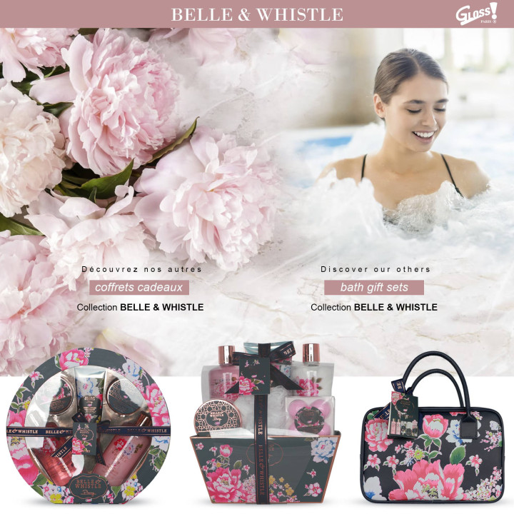 Coffret de bain cage au parfum délicat de pivoine - 5pcs