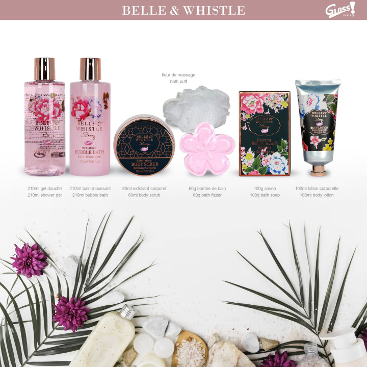 Coffret de bain au parfum délicat de pivoine - 7pcs