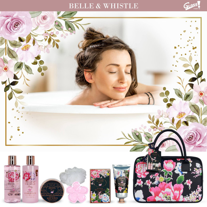 Coffret de bain au parfum délicat de pivoine - 7pcs