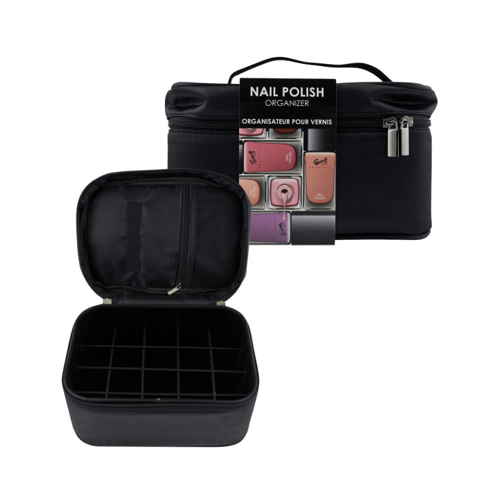 Vanity organisateur de vernis à ongles noir - 16pcs