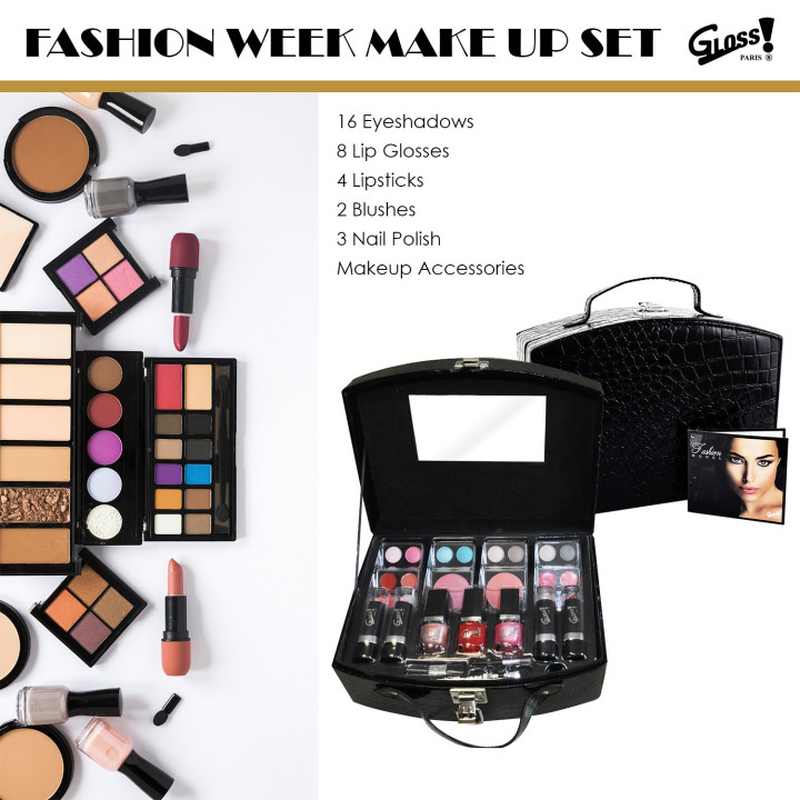 Mallette de maquillage Fashion Model noir - 33pcs