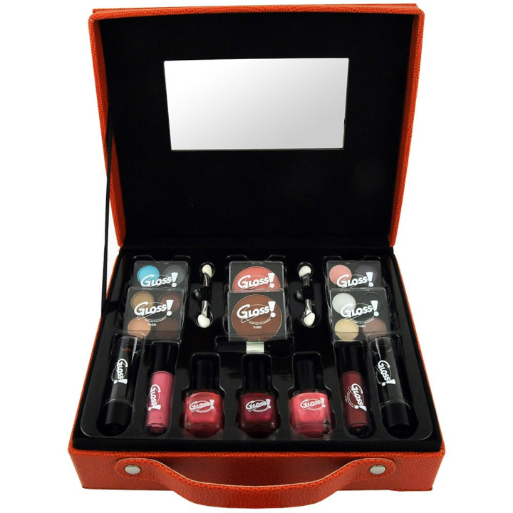 Mallette de maquillage Fashion Week orange - 27pcs