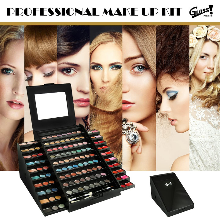 Palette de maquillage premium Pyramide noir - 130pcs