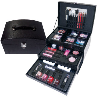 Mallette de maquillage premium Essentials noir - 57pcs