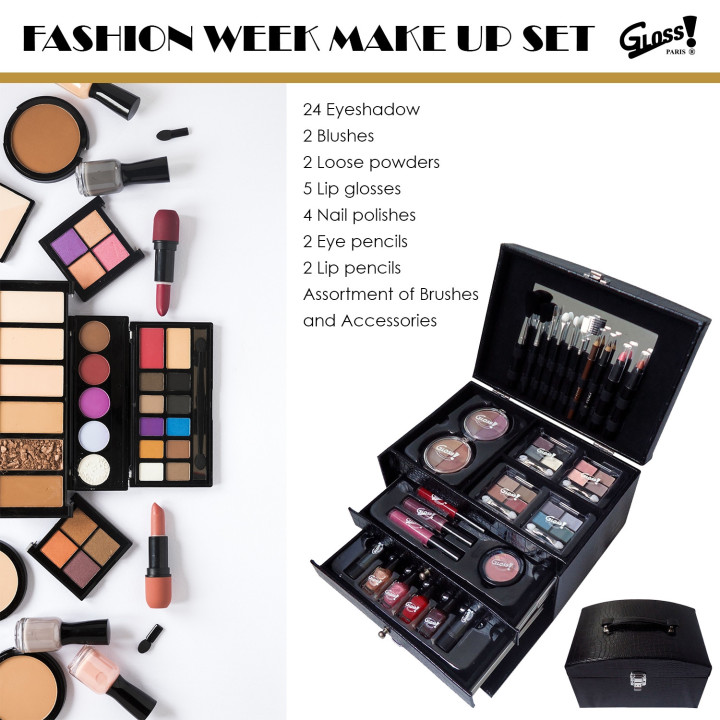 Mallette de maquillage premium Essentials noir - 57pcs
