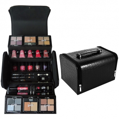 Mallette de maquillage Fashion noir - 44pcs